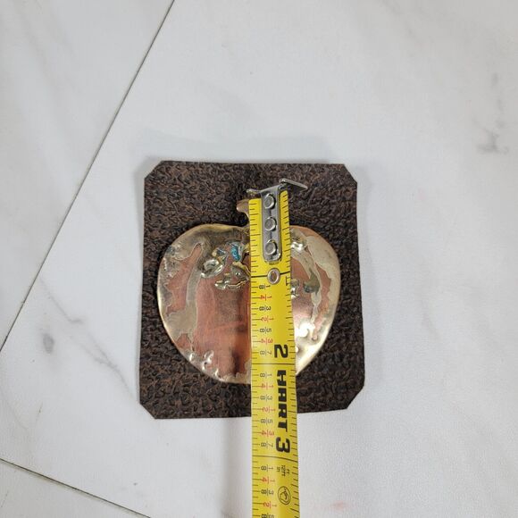 Artisan Larry Bonnot Copper Pin Brooch Vtg handmade Pumpkin Fall Halloween MO - Picture 6 of 7